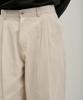 GNOK Cotton Double-Pleated Wide Pants [Ivory]
