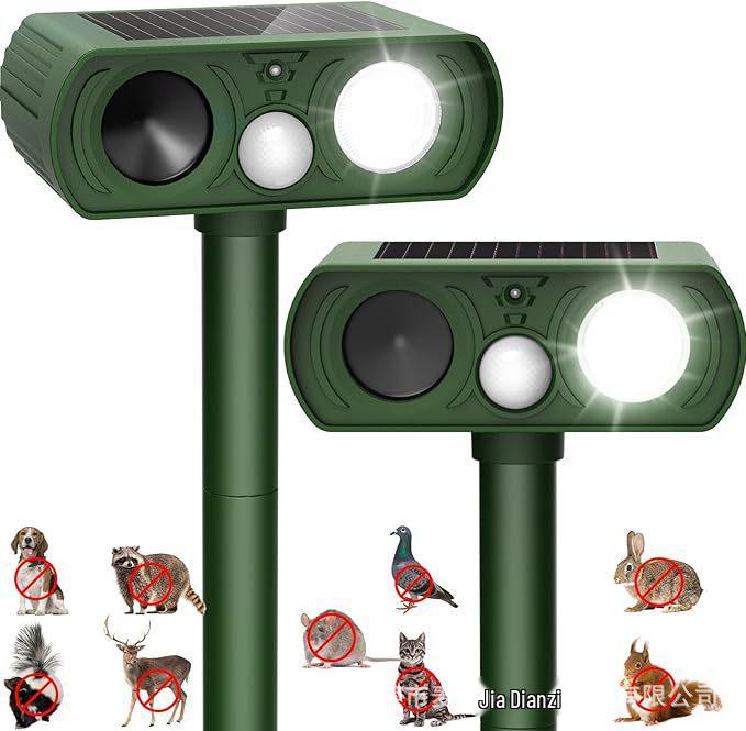 Solar-Powered Ultrasonic Mouse, Bird, and Snake Repeller for Outdoor Use