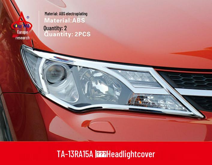 Otai Acoperitoare Faruri pentru 2013-15 Toyota RAV4: Față și spate cu bandă luminoasă