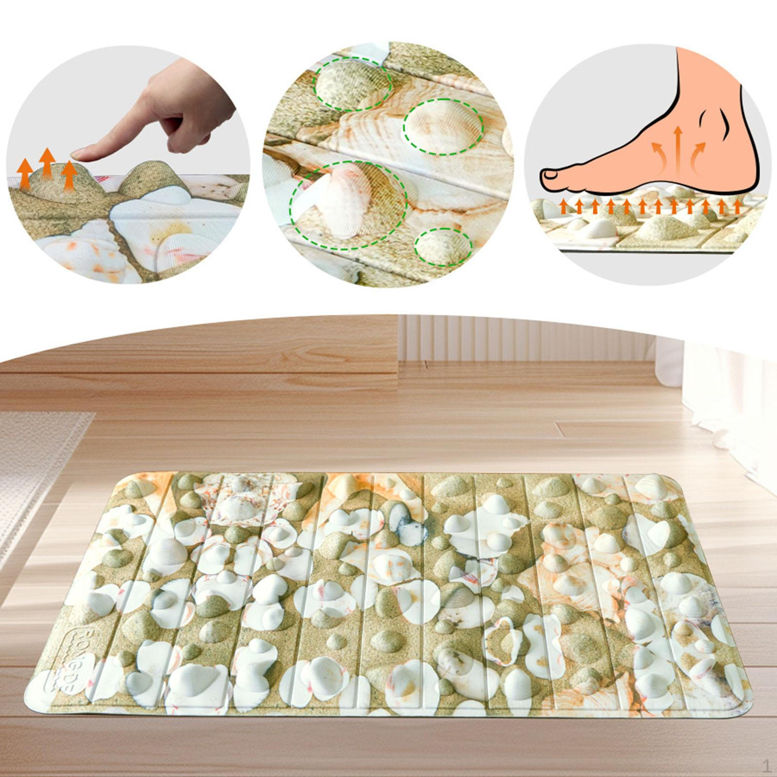 

Массажный коврик для акупрессуры ног, коврик для ванной комнаты, имитация булыжника EVA, для дома Beach color