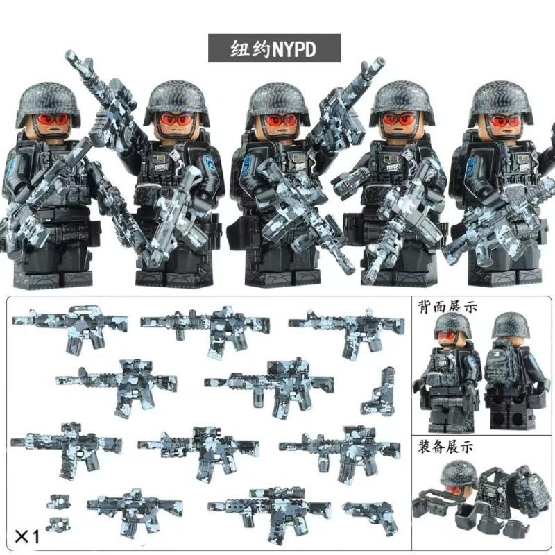 High military US special forces soldiers green beret army weapons miniature building block puzzle birthday gift world war ii