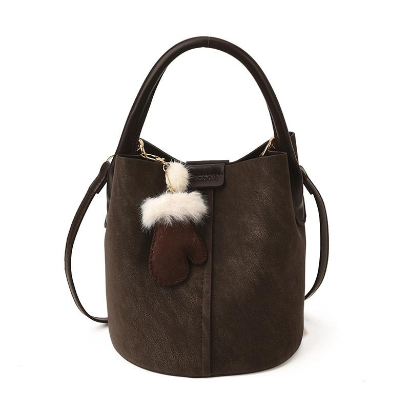 Urban Minimalist Pu Water Bucket Bag With Magnetic Closure For Daily Use