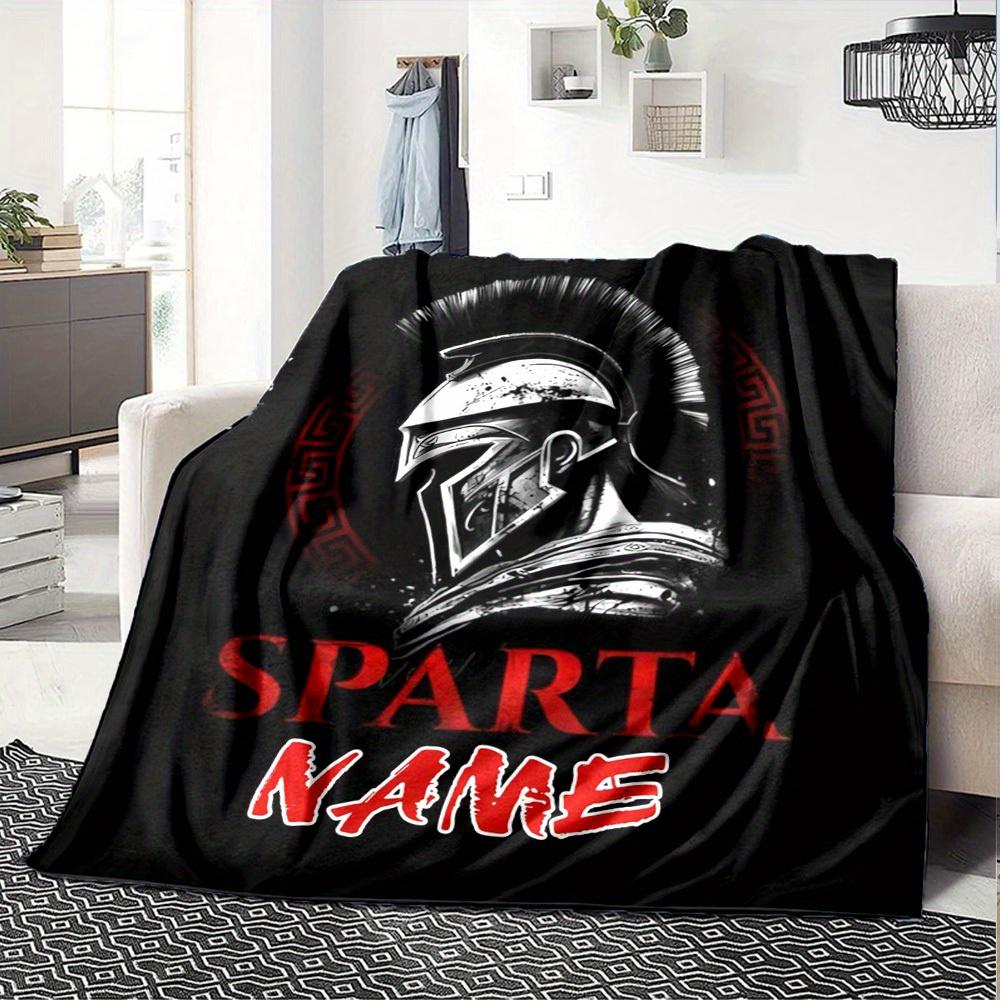 Sparta Helmet Home Customize Your Name Blankets Comfortable Soft Lightweight Multipurpose Blanket For Picnics Sofas Offices Beds Living Rooms Suitable