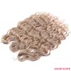 Anna Hair Synthetische, lockere Deep Wave Flechthaar-Extensions, 60 cm (24 Zoll), Wasserwellen-Zopfhaar, dunkelbraunes Twist-Crochet-Lockenhaar