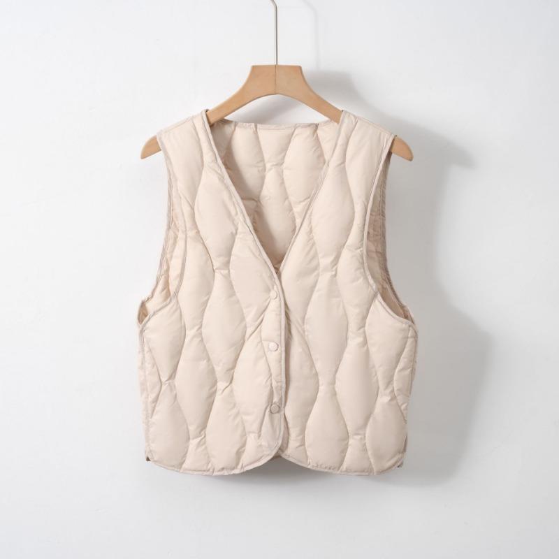 

Pinghu пуховый подкладка легкий пуховый жилет новый V-образный вырез тонкий внутренний подкладка короткий жилет тренд M