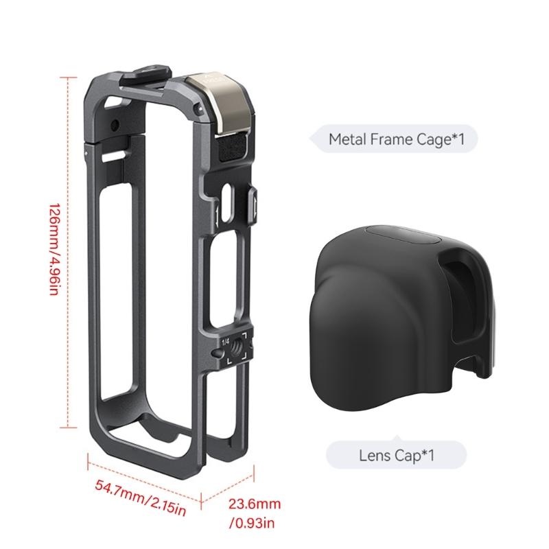 Quick Release Cage For X4 Air Action Camera Mount With Cold Shoe Full Protective Frame Case Accessories