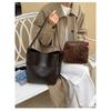 Women Large Capacity Vintage Soft PU Tote Bag with Hand Carry for Daily Commute