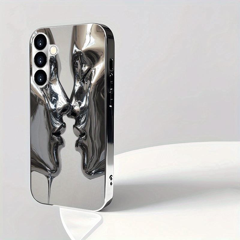 Couple face model pattern glass phone case suitable for Samsung Galaxy S26 S25 S24 S22 S21 S20 FE/Ultra/Plus hard case