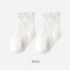 Summer Mesh Baby Socks: Thin, Combed Cotton, Solid Color, Lace Cuff, Class A, for Newborns