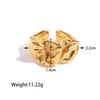 Yori New Stainless Steel Creative Metal Wide Ring for Women Waterproof Accessories Big Summer Jewelry