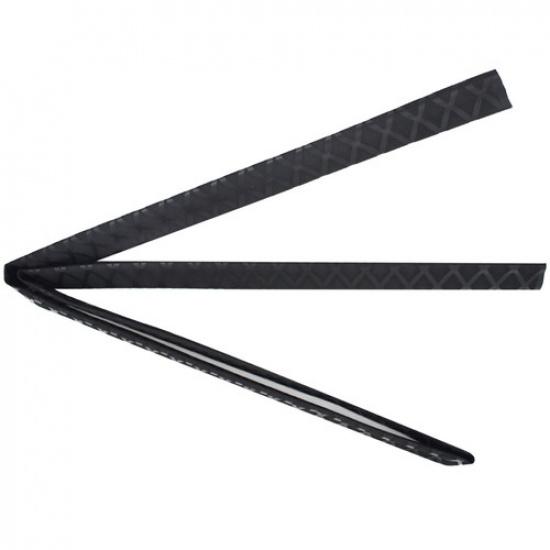 Black Flat Width 48mm Heat Shrink Wrap Tubing For Rod Grips Soft Durable 64''
