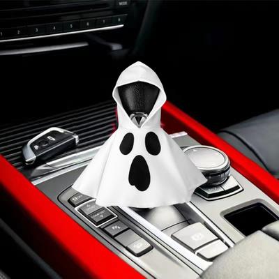 Yousheng Halloween Ghost Gear Shift Hoodie Funny Car Gear Knob Cover Handbrake Sleeve Spooky Car Interior Accessory