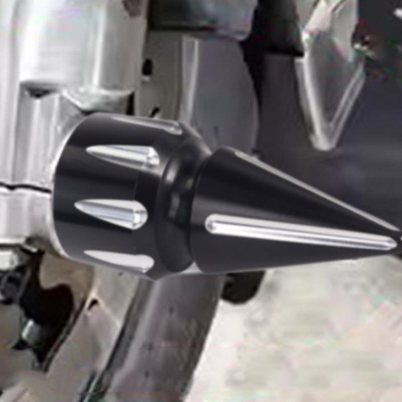 Motorcycle Front Axles Spikes Nut Caps Precisions Aluminum Motorcycle Front Axles Nut Covers Quick Installation for Bikes