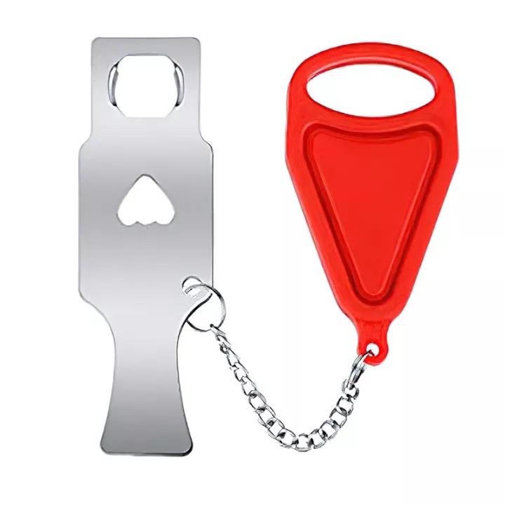 

Portable Door Lock Safety Latch Stopper Door Lock for Home Room Hotel Anti-theft Security Lock Latch Security Privacy Key Word червоний
