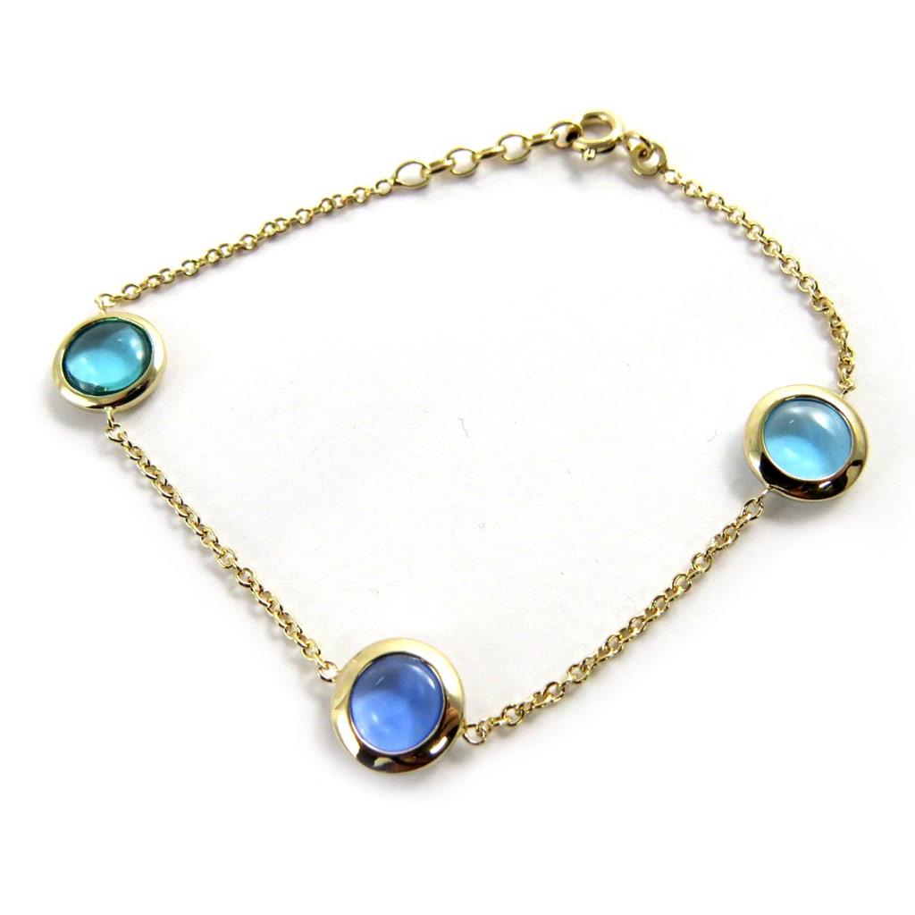 Altesse [L7946] - Bracelet Plaqué Or 'Angela' bleu doré