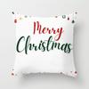 Merry Christmas Printed White Pillowcase  Style Cushion Cover Home Sofa Decoration