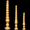 Golden Silicone Extra Long Bead Anal Plug Extra Large Thick and Soft Female Anal Plug
