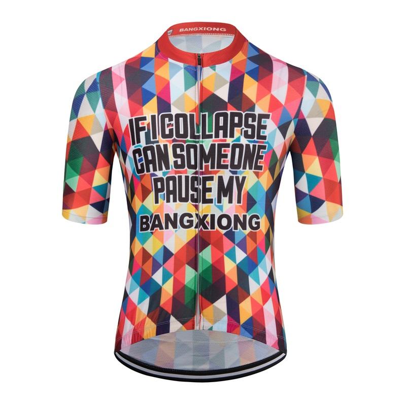 2023 New Short Sleeve Cycling Suit High Elasticity Quick Drying Road Bike Men's Summer Breathable Top