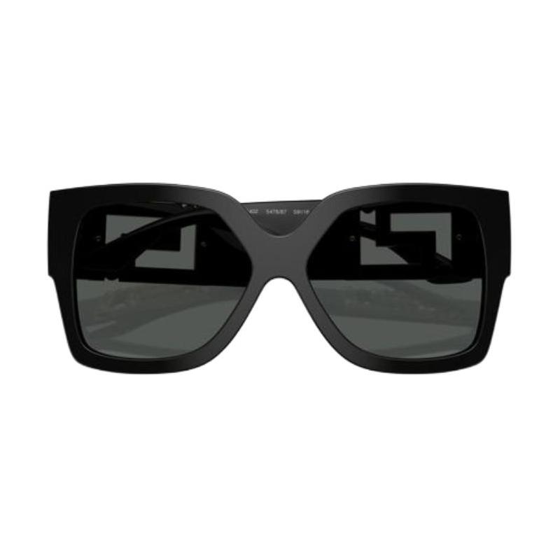 Versace Logo Acetate Square Sunglasses Women's Black 17385093 VERYAAM6BCKLLLLL00-black Lens Width