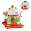 Solar Automatic Waving Lucky Cat Vivid and Lovely Home Desktop Ornament for Women Men Home Office Decor