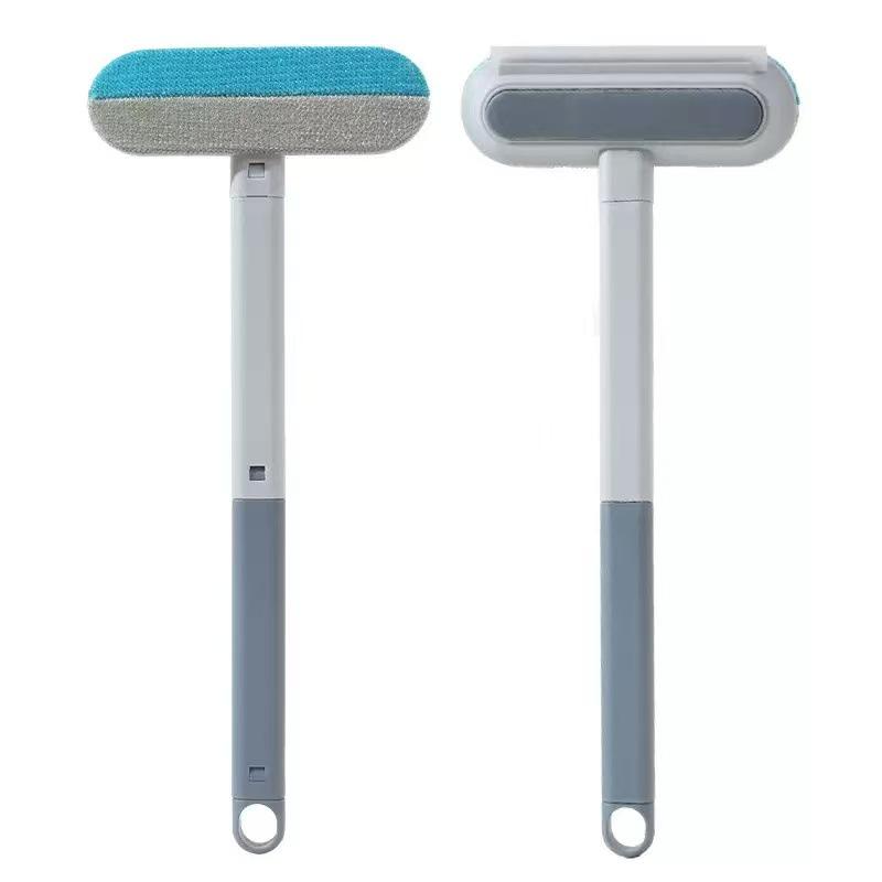 Three-in-One Glass & Mirror Cleaning Tool: Double-Sided Squeegee and Brush