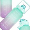 2L Motivational Bottle Water Bottle With Handle Large 2000Ml Straw Water BPA Free