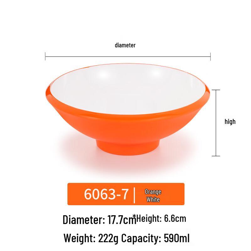 Nordic Square Melamine Noodle Bowl
