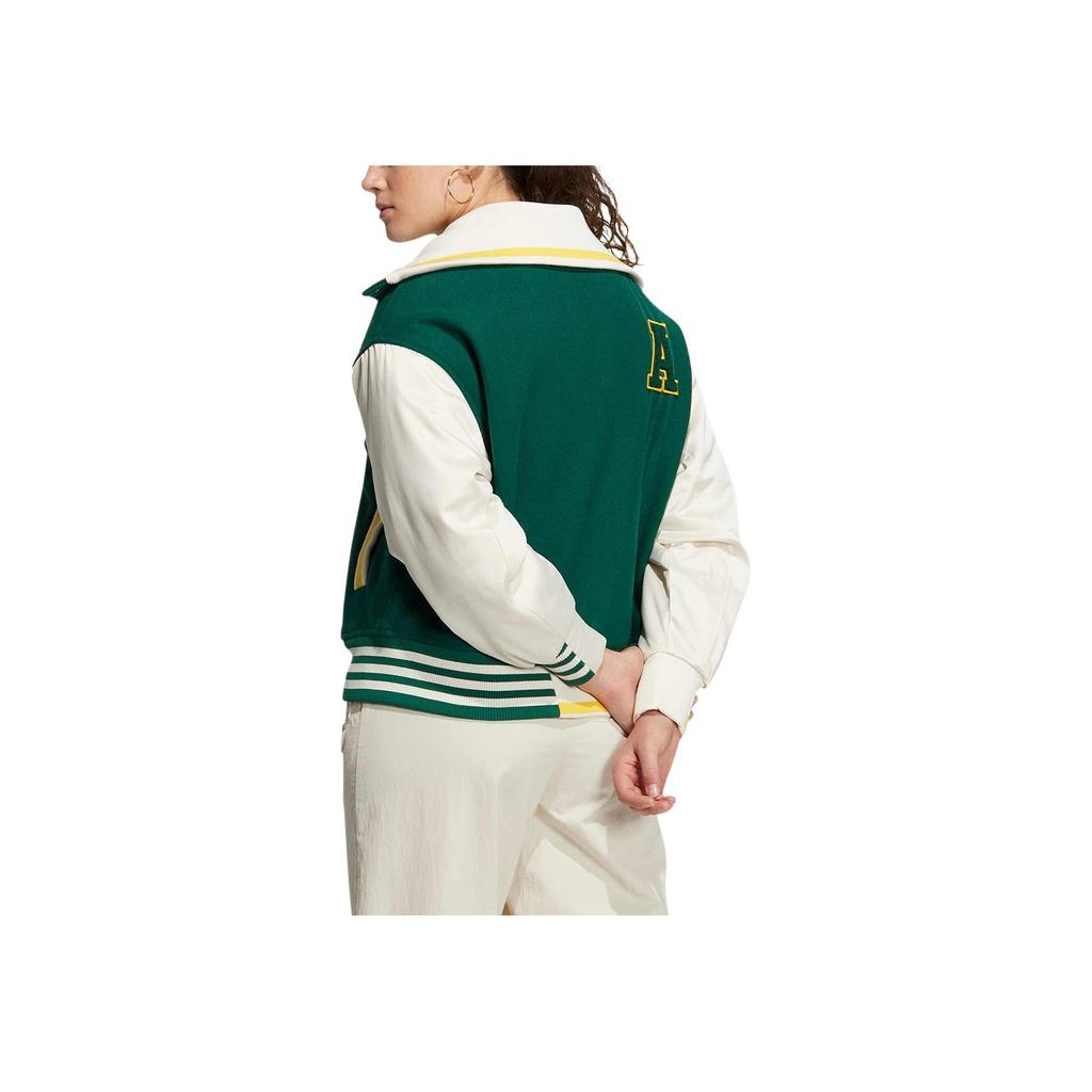 Adidas Originals Trefoil Patchwork Casual Jacket Women Jacket White Green HY4184