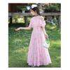 Girls Floral Print Princess Long Dress Kids Summer Casual Beach Dress