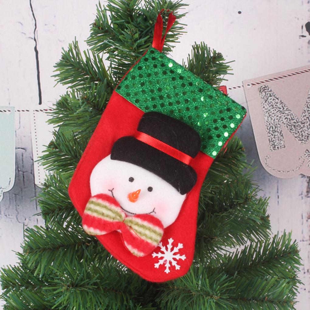 Xmas Elf Boot Shoes Bag Stocking Christmas Tree Decoration Hanging Candy Gift