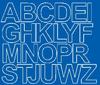 Self-Adhesive Letter Stickers 4.5 Cm Stickers Blue Gloss