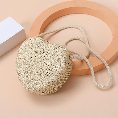 Straw Bag Seaside Beach Woven Bag 2025 New Love Children's Bag Female Cute Straw Bag Mini Vacation Style