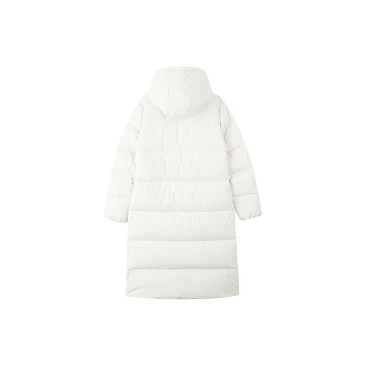 Skechers Colorful Casual Series Solid Color Casual Hooded Down Jacket Women Outerwear Cotton-Candy-White L423W131-0074