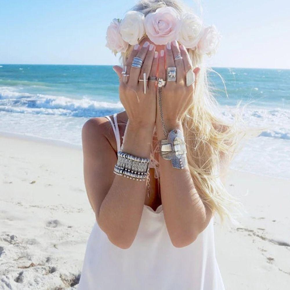 Boho-Armband im afghanischen Stil mit Münzanhänger, handgefertigtes Vintage-Armband für Strandpartys