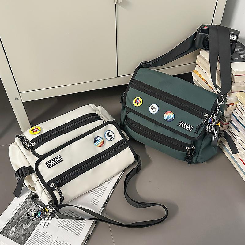 

Women s Crossbody Bag Large Capacity Lightweight Men s Messenger Bag Student Shoulder Bag зелений