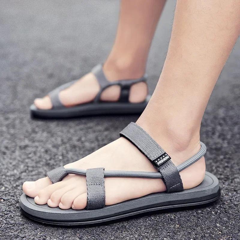 Summer Fashion Men SandalsRoman Outdoor  Beach Comfortable Shoes Flip Flops Slip on Flats Opened Toe Sports Slippers 2025