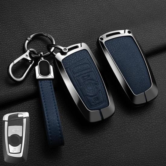 Zinc Alloy Leather Car Key Case Cover For BMW 1 2 3 4 5 6 7 F10 F30 X2 X3 X4 X5