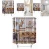 Peva Waterproof Bathroom Curtain Animal Pattern Long Giraffe Zebra For Toilet Decor