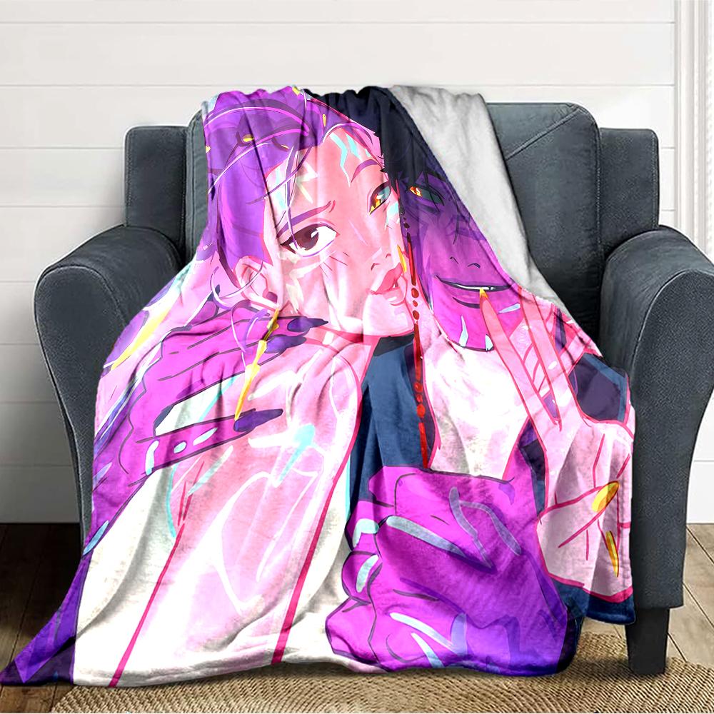 1pc KPop Demon Hunters19 Blanket, Gift, for Men and Women, Soft Blanket, Good for Sofa Bed Couch Travel, Lightweight Flannel Blanket