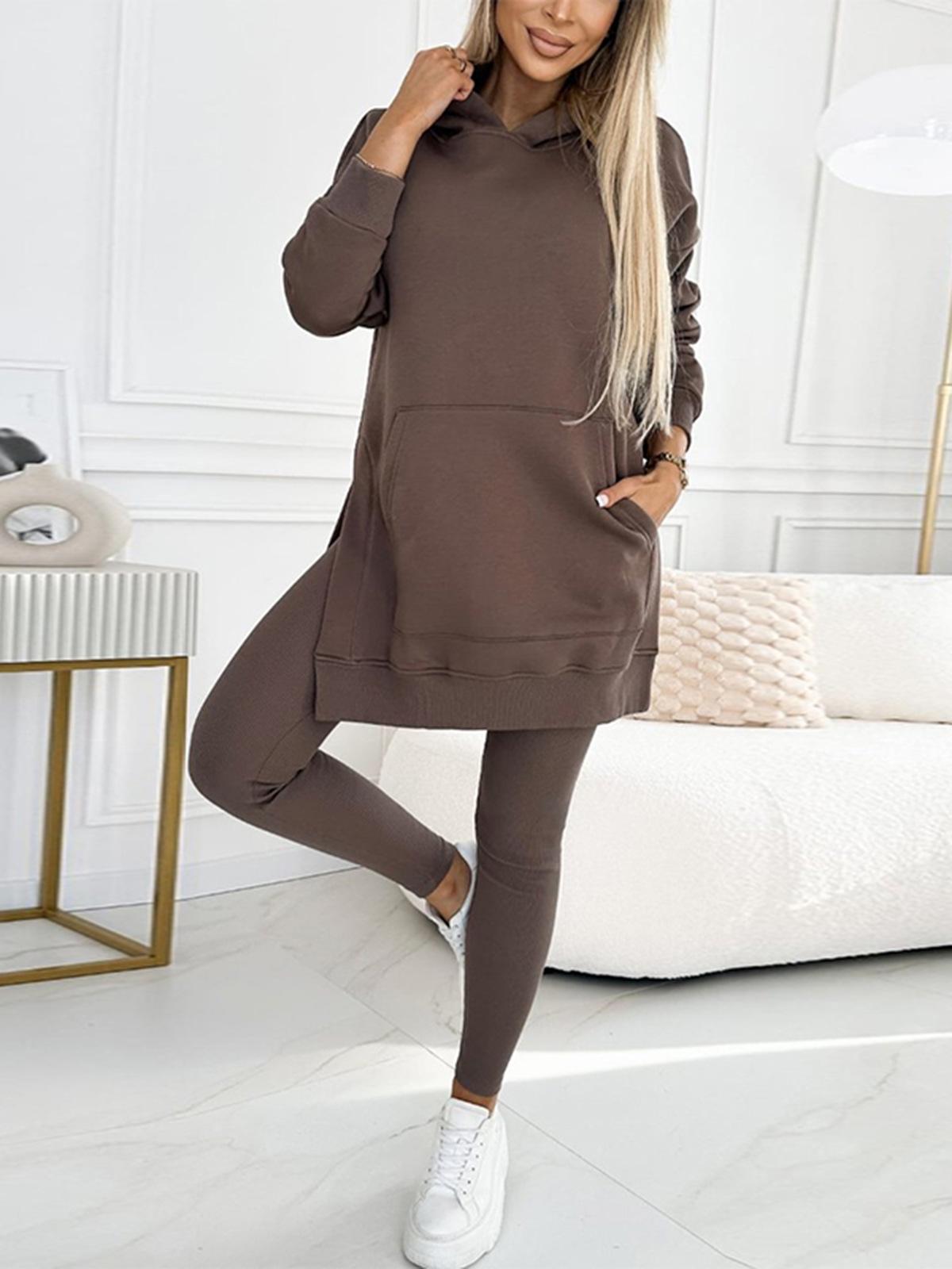 

Жіночий вільний світшот з капюшоном та штани Весняний набір Темпераментний Костюм для роботи 3XL