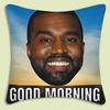 Funny Kanye West Meme Pillow Covers Cartoon Sofa Decorative Home Double-Sided Printing Short Plush Cute Cushion Cover
