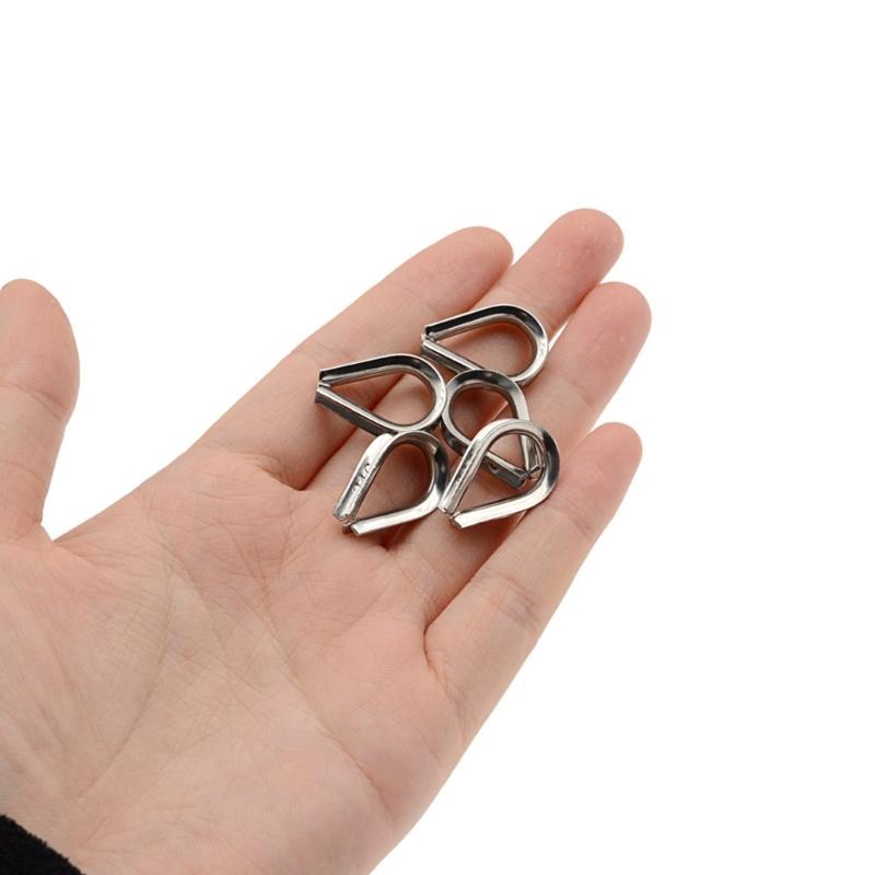 10Pcs Cable Wire Rope Protective Sleeve Triangular Cable Clamps Heavy Duty Thimble Rigging Accessory Fixing Workpiece