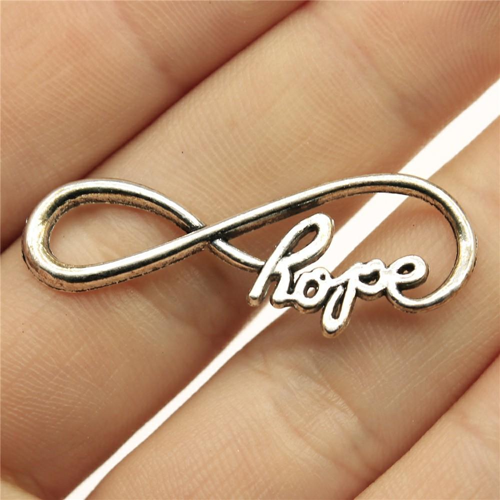 10pcs Charms Infinity Symbol Antique Silver Color Plated For DIY Jewelry Making Infinity Connector Charms