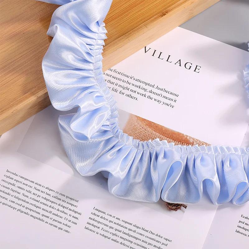 30meter Double Satin Wavy Ribbon leaf 55MM Chroma Colorful Skirt Lace Bows DIY Handmade Hair Accessories Gown Material