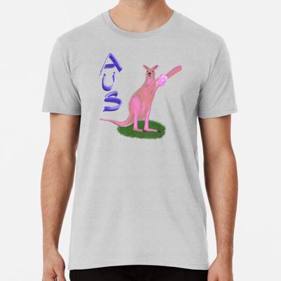 AUS, Australischer Cricket-Fan Känguru Premium S bis 5XL Hergestellt in AU/USA T-Shirt