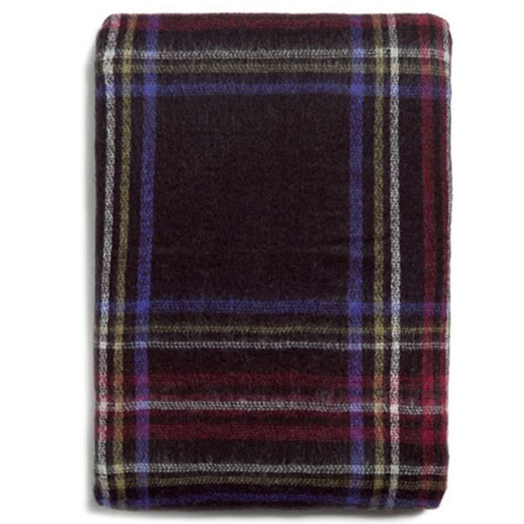 Autumn and winter black plaid scarf imitation cashmere large square scarf shawl women