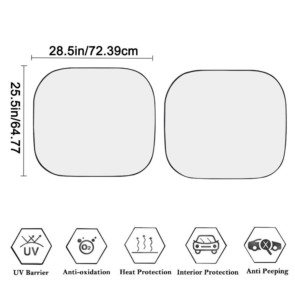 2-Piece Car Sunshade - Coconut Grove Design for Summer Heat Insulation