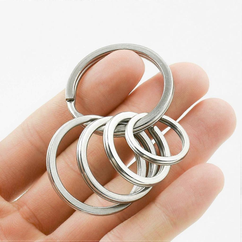 50 Pack Key Rings, 20/25/28/32/35MM Key Ring Key Ring Stainless Steel