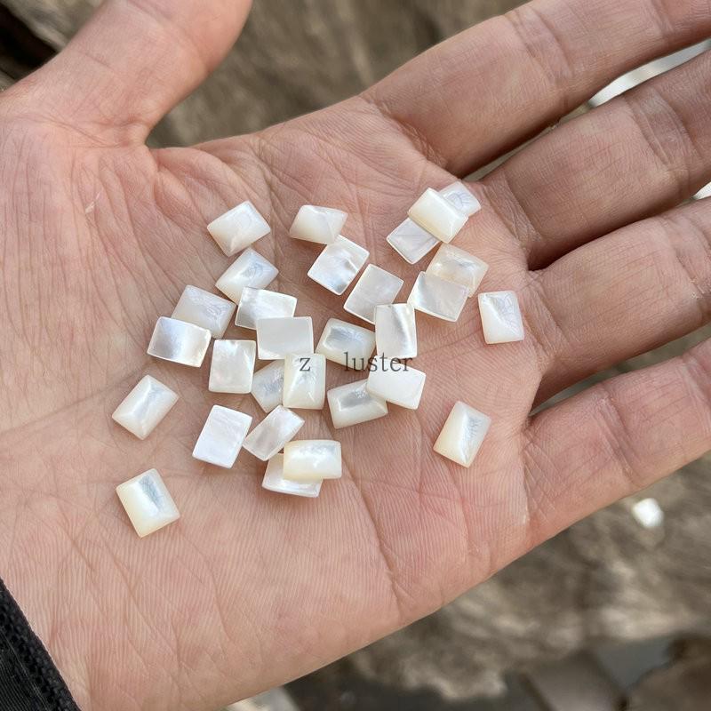 Natural White Mother-of-Pearl Patch Earring and Jewelry DIY Accessories