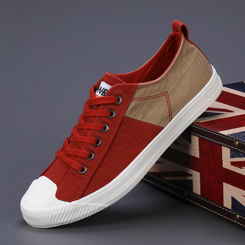 Men's Shoes Spring New Sports Shoes Casual Cloth Shoes Men's Canvas Shoes Flat Shoes Soft Sole Trendy Shoes